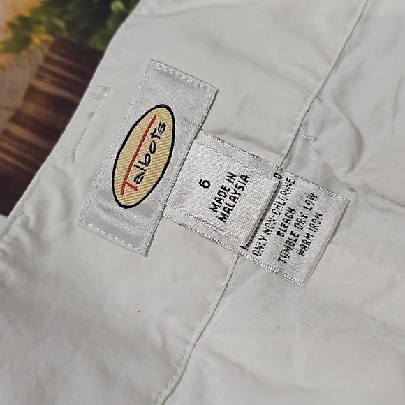Talbots White Belted Pants Size 6 NWT‎ - Picture 5 of 7